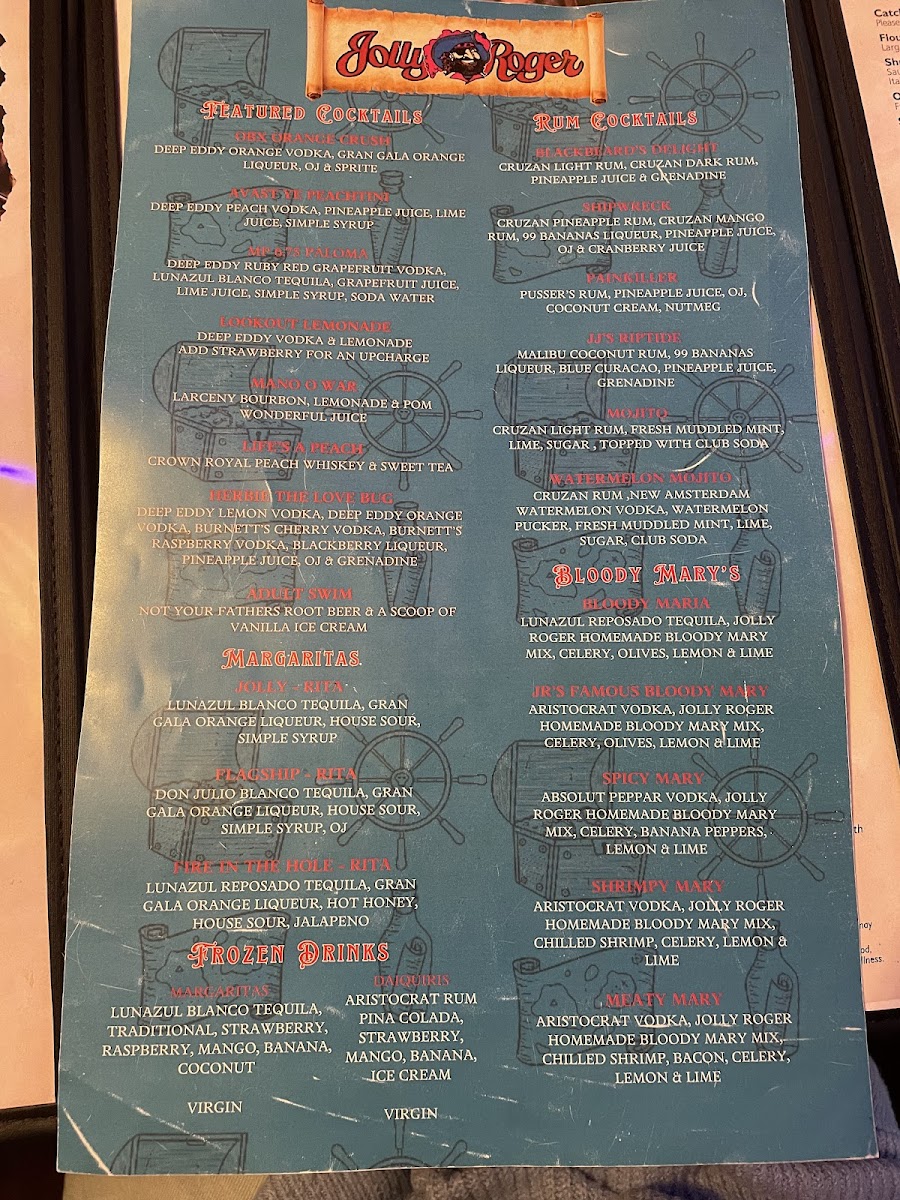 The Jolly Roger Restaurant Menu - Image 2